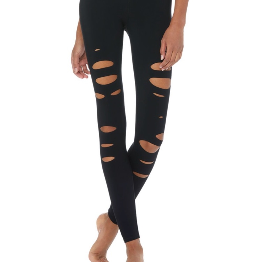 Alo Yoga High-waisted Ripped Warrior Leggings